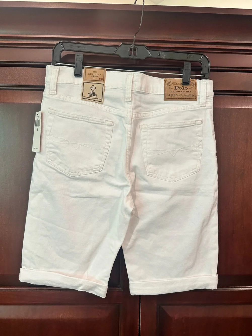 Ralph Lauren White Sullivan Slim Shorts